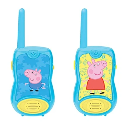 Immagine di Lexibook, Peppa Pig, Talkie Walkies 200m, Gioco di comunicazione per bambini, 2 canali comunicazione, Clip cintura, a pile, Blu, TW12PP
