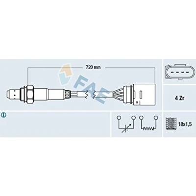 Immagine di FAE 77139 Sonda lambda davanti al catalizzatore di regolazione VOLKSWAGEN: Golf 4, Polo III Hatchback, Lupo / 3L, AUDI: A3 Hatchback