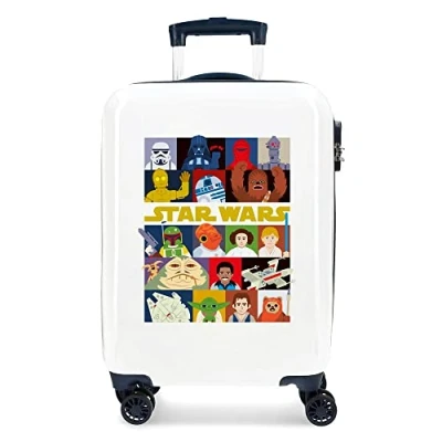 Immagine di Star Wars The Child Character, Maleta Cabina, 38x55x20 cm ABS Rigido Chiusura a Combinazione Laterale 34L 2 kg, 4 Doppie Ruote, Bianco (Characters)