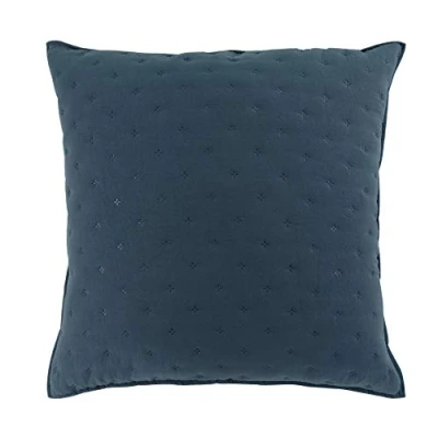 Immagine di douceur d&#039;Intérieur federa per cuscino + inserto 60 x cm, microfibra bicolore Mellow Chic blu/bianco, 100% poliestere
