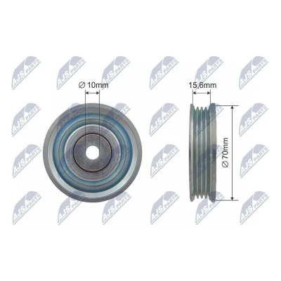Immagine di NTY RNK SU 006 Galoppino/Guidacinghia, Cinghia trapezoidale 70mm