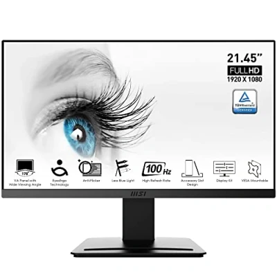 Immagine di MONITOR MSI 21,5 LED VA 16:9 FHD 1MS 250 CDM, INCLINABILE, VESA 75X75, VGA/HDMI