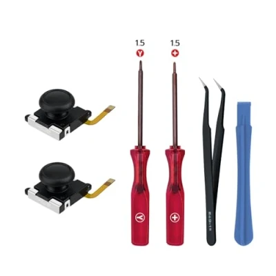 Immagine di Wigearss Effetto Hall 3D Sostituzione Joystick Analogico, Analog Stick e Kit di Strumenti Riparazione per NS Switch/Switch OLED/Switch Lite Joy con Controller, No Drift