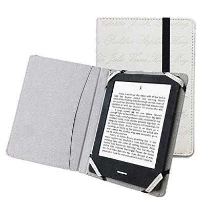 Immagine di EnjoyUnique Custodia universale per 6&quot; Ereader kobo Kindle Sony Pocketook Tolino in rilievo con nome dell&#039;autore