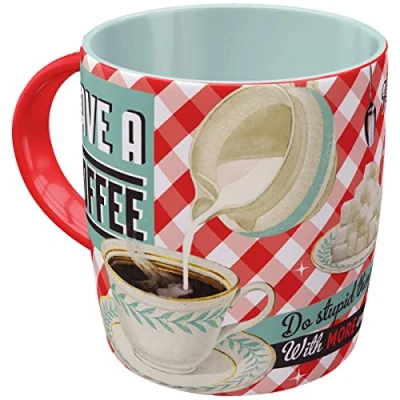 Immagine di Nostalgic Art Tazza da caffè retrò Have A Coffee Idea Regalo per Amanti della Nostalgia, in Ceramica, Divertente Design Vintage con Detto, 1 unità (Confezione 1)