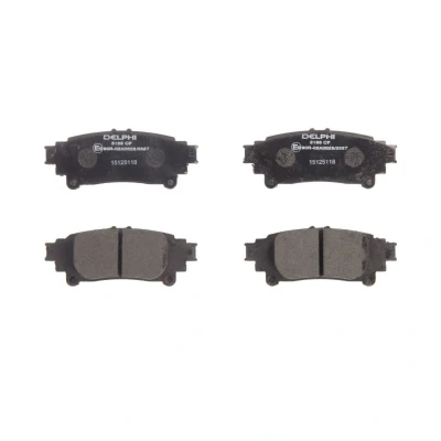 Immagine di DELPHI LP3155 Kit pastiglie freno Non predisposto per contatto segnalazione usura senza lamierino anticigolío accessori LEXUS: IS 3, GS IV