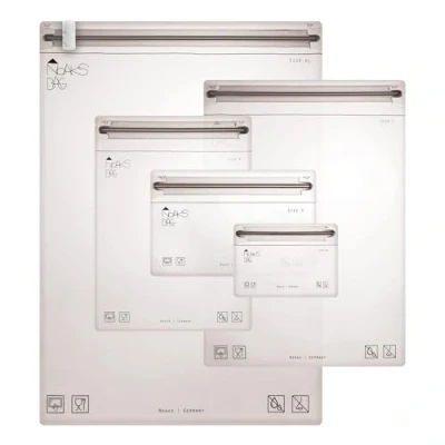 Immagine di Noaks Bag Sacca Impermeabile, Set 5 Pezzi (XS, S, M, L, XL), ZIP Sacchetti con Chiusura Ermetica, Trasparente