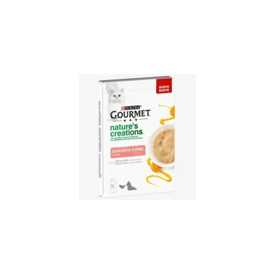 Immagine di Gourmet Nature&#039;s Creations Exquisite Puree Snack 5 x 10 g con Salmone e un pizzico di Carote