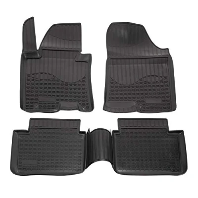 Immagine di NORM Liners 3D Tappeti Tappetini Auto In TPE Gomma Su Misura Per I30 2012 2017, Kit di 4 Pezzi, Inodore, Nero, Antiscivolo