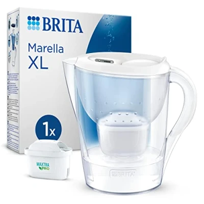 Immagine di BRITA Caraffa filtrante acqua Marella XL (3.5L) incl. 1 x filtro MAXTRA PRO All in che riduce cloro, calcare, PFAS e metalli Eleganza funzionalità