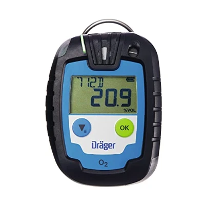 Immagine di Dräger Pac 6000 O2 Dispositivo professionale portatile per la rilevazione di ossigeno Rilevatore monogas con allarme, sensore e batteria lunga durata