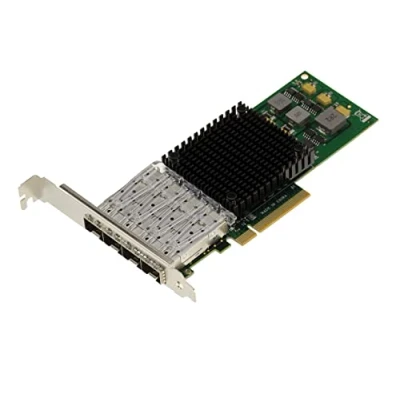 Immagine di KALEA INFORMATIQUE Scheda Controller di Rete PCIe LAN 10G Fibra SFP+ LC a 4 Porte con chipset BROADCOM BCM57840 Ethernet in Quad 10GbE