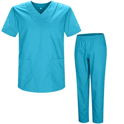 Immagine di MISEMIYA Uniformi Unisex Set Camice Uniforme Medica con Maglia e Pantaloni Mediche sanitarie Ref.8178 Medium, Cian