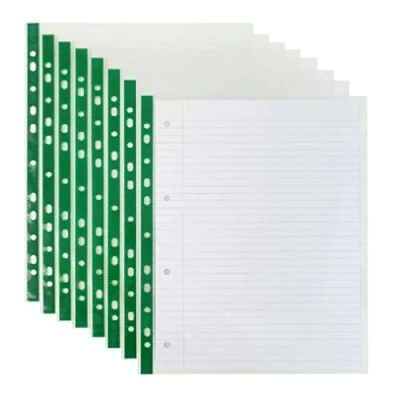 Immagine di 100 buste perforate di qualità, formato A4, 50 micron, resistenti, in vetro trasparente