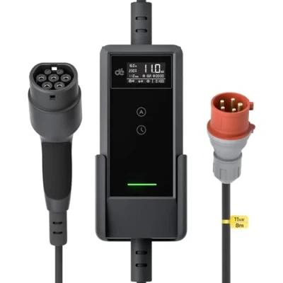 Immagine di dé Wallbox 11kW [Trifase 6m 6 16A] Cavo Ricarica Auto elettrica Tipo 2 CEE 11kW, Stazione Carichino Mobile Compatibile con Model Y, 3 e Altri EV/PHEV