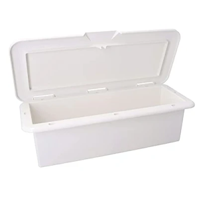 Immagine di AB Tools Scatola portaoggetti in plastica con cerniera, 43 cm x 18 cm, per barca e camper