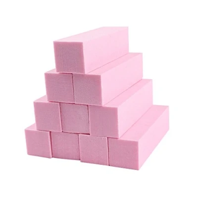 Immagine di Soleebee Lime e Buffer per unghie Mattoncini Blocchi levigatura chiodo Tampone lucidatura professionale Bloccante in corindone (10 pezzi Rosa)