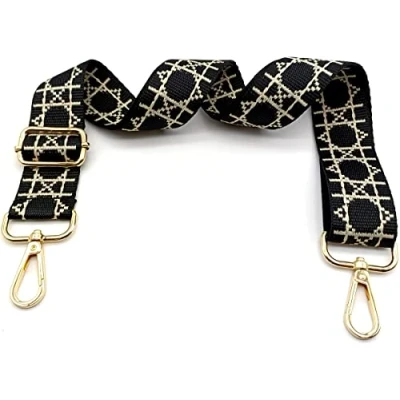 Immagine di Tracolla per Borse Donna Colorato Cinghia Della Borsa Larga, Regolabile con Gold Moschettone, Durevole Crossbody Borsa, Borsetta, Chitarra DIY Spalla Accessori Ragazze, 25