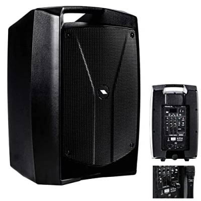 Immagine di PROEL V10FREE Sistema audio completo alimentato a batteria, Cassa Attiva Monitor Diffusore bi amplificato 2 vie da 400W di Picco, Nero (V10FREE)