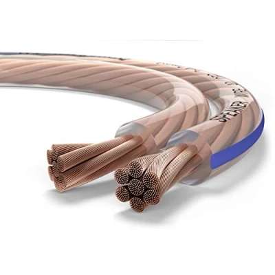 Immagine di Oehlbach Speaker Wire SP 40 cavo per altoparlanti stereo HI FI con OFC (rame senza ossigeno) 2x4,0 mm² a mini bobina trasparente 20 m