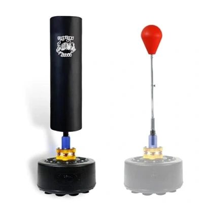 Immagine di ZERRO Sacco da Boxe Terra con Solido Punching Ball,con Base Riempibile e 12 Potenti Ventose,Altezza Regolabile