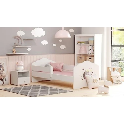 Immagine di KOBI Letto per Bambini con Sponde FALA Principessa Addormentata Lettino Bambina 140 x 70 CM Bambino Materasso Lettini una Ragazza un Ragazzo Bimbo Singolo