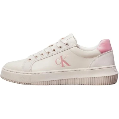 Immagine di Calvin Klein Jeans Chunky Cupsole MG Lth YW0YW01614, Scarpe da Ginnastica Donna, Beige (Eggshell/Dusty Rose), 40 EU