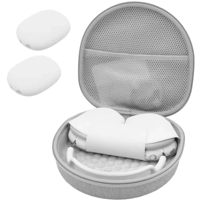 Immagine di ProCase Custodia per Nuovo AirPods Max e Smart Case, Rigida con un Paio di Cover in Silicone Padiglioni Auricolari, da Viaggio Altri Accessori Grigio