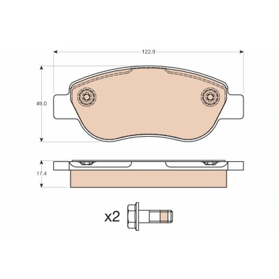 Immagine di TRW GDB2008 Kit pastiglie freno Non predisposto per contatto segnalazione usura con bulloni pinza accessori FIAT: Palio I Hatchback