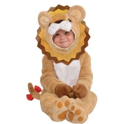 Immagine di amscan 9900885 Costume Leone Bambino con Felpa Staccabile Età 12 24 Mesi 1 PC