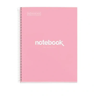 Immagine di Miquelrius Quaderno A4, Notebook Emotions, 80 Fogli da 90 g/m², Righe Orizzontali 7 mm, 1 Striscia Colorata, Spirale Microforata, Taccuino a Righe, Copertina Extra Rigida, 4 Fori, Rosa