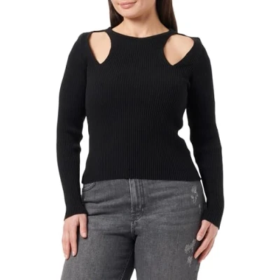 Immagine di Trendyol Donne Dritto Maniche Lunghe Sottile Maglione Felpa, Nero, L Donna