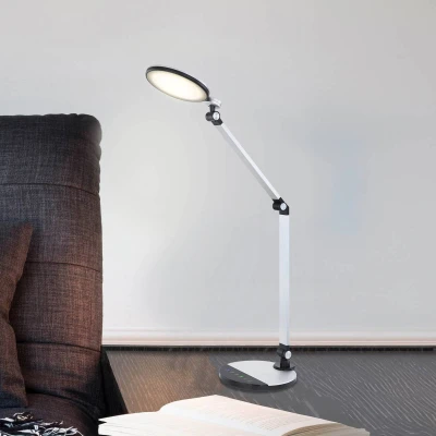Immagine di Globo Lampada LED da tavolo Konsti, altezza 90 cm, nero/argento, CCT