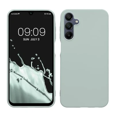 Immagine di kwmobile Custodia Compatibile con Samsung Galaxy A15 5G Cover Back Case per Smartphone in Silicone TPU Protezione Gommata menta freddo