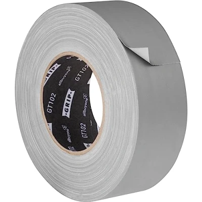 Immagine di GRIP Eventbasics nastro in tessuto opaco GT 102, 50 mm x m, Gaffa rimovibile fino a 3 settimane, senza riflessi, sistema adesivo delicato argento/grigio