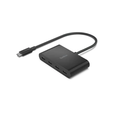 Immagine di Belkin CONNECT Hub da USB C™ a 4 porte C, adattatore multiporta con C 3.1 Gen 2 e PD fino 100 W velocità dati di 10 Gbps, per MacBook, iPad, Chromebook, PC altri dispositivi