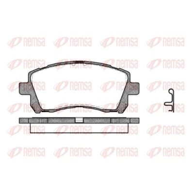 Immagine di REMSA 0655.02 Kit pastiglie freno Assale anteriore con contatto segnalazione usura foglio adesivo accessori, molla