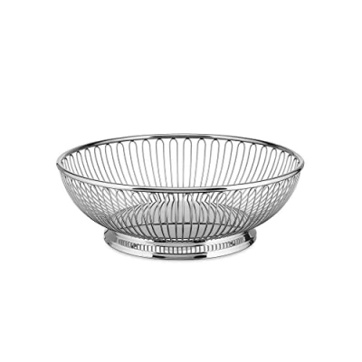 Immagine di Alessi 826/24 Cestino Centrotavola a Filo di Design in Acciaio Inossidabile 18/10, Lucido