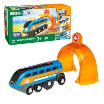 Immagine di BRIO World Locomotiva Parlante, Smart Tech Sound, Accessorio Pista Trenino, Set Costruzioni in Legno, Compatibile con Tutti i Prodotti BRIO, Giocattolo per Bambini 3+ Anni