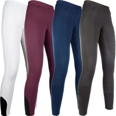 Immagine di HKM 11106 Yvi Leggings da Equitazione con Inserti in Silicone Elasticizzati, Donna, Colore Nero, 48