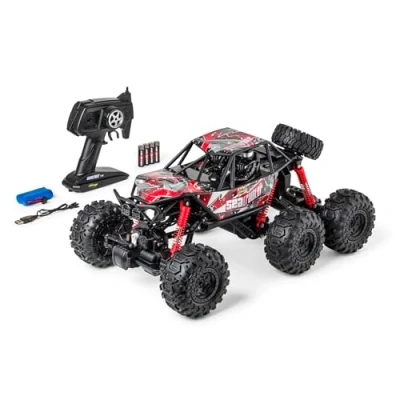 Immagine di Carson 500404287 1:10 Sea Crawler 6x6 100% RTR rosso Auto RC come veicolo anfibio, RTR, per terra e acqua, robusto impermeabile, con telecomando 2.4G