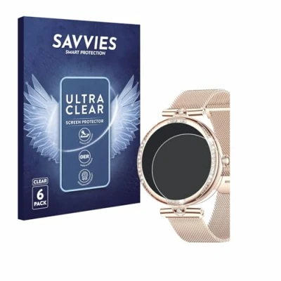 Immagine di savvies (6 Pezzi Pellicola Protettiva per Shepatio Smartwatch 1.19&quot; Protezione Schermo Trasparente