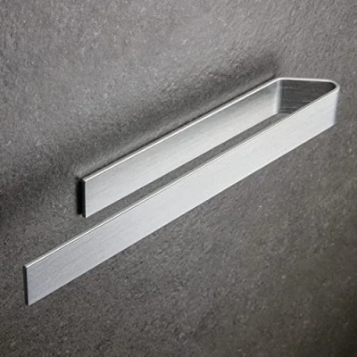 Immagine di Design Amburgo Porta asciugamano adesivo asciugamani Cucina e Bagno Barra per senza foratura 40cm Grigio argento