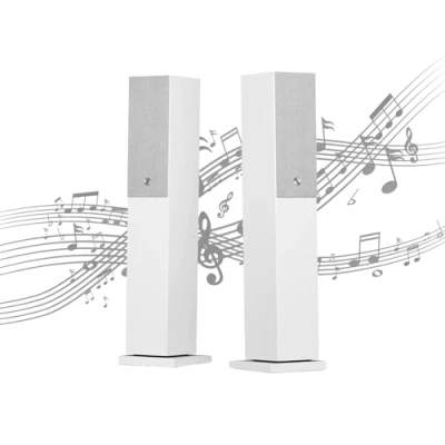 Immagine di Audio Pro Coppia di Casse Stereo Wireless Multiroom da Pavimento con WiFi, AirPlay2, Google Cast, Spotify Connect, Bluetooth e HiFi 2 Potenti Altoparlanti per Musica TV A38 Bianco