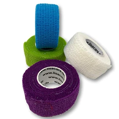 Immagine di Lisa Care finger Dirt grasso e resistente Elastico impermeabile intonaco Selezione di colori 4 rotoli 2.5 cm x 4.5 m