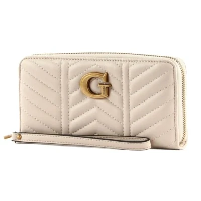 Immagine di Guess Large ZIP Around Portafoglio, Donna, Taglia: One Size, Stone