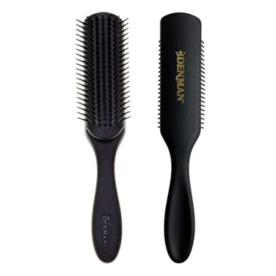 Immagine di Jack Dean by Denman Curly Hair Brush D3 (All Black) 7 Row Styling For Detangling, Separating, Shaping and Defining Curls Women Men