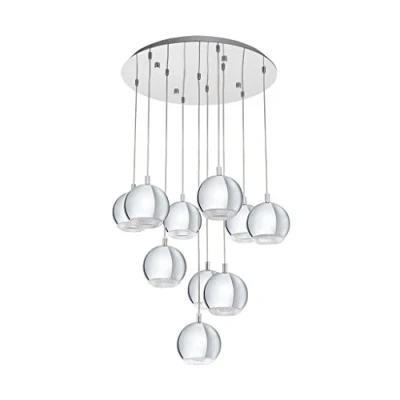 Immagine di Eglo Conessa Lampadario a Sospensione 10 Luci, in Acciaio, 3.3 W, Cromato