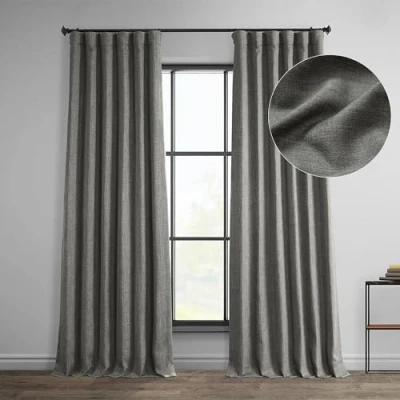 Immagine di HPD Half Price Drapes BOCH LN18513 96 Tende oscuranti in finto lino, per camera da letto, 127 x 244 cm, colore: grigio blazer
