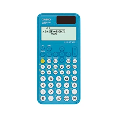 Immagine di Casio FX 85SP CW Calcolatrice scientifica, consigliata per il curriculum spagnolo e portoghese, 5 lingue, oltre 300 funzioni, solare, colore blu